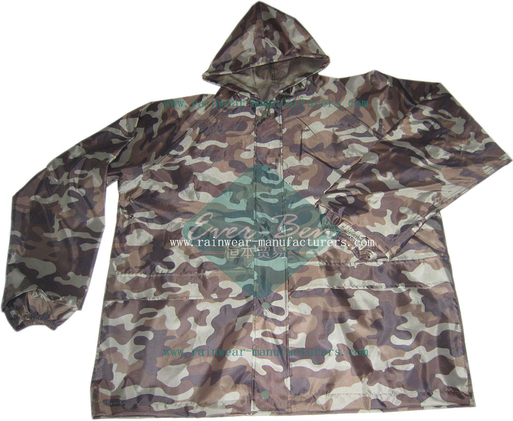 Camo Rain Gear|Camouflage Raincoat for men|Insulated Rain Gear